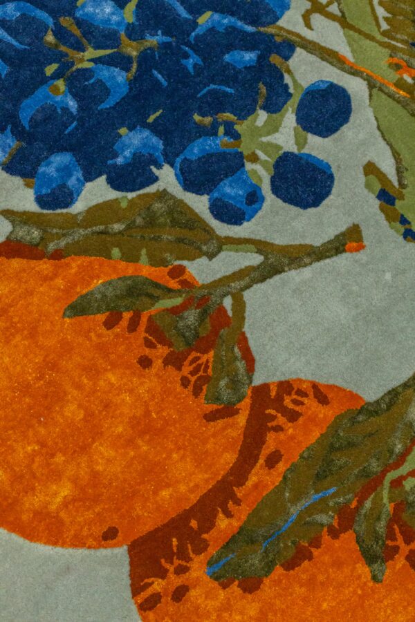 M. LEIS "GRAPES AND TANGERINES" RUG - Image 3