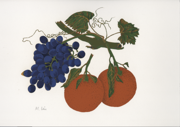 M. LEIS "GRAPES AND TANGERINES" RUG - Image 5