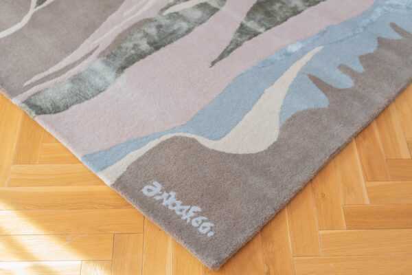 IN STOCK: ARRAK "MERMAID" (1966) IN BEIGE-GREY-LIGHT GREEN HUES RUG - Image 3