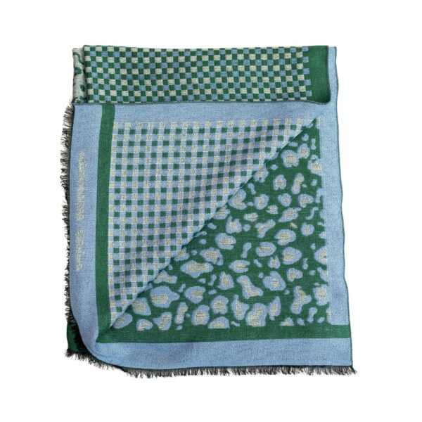 LEOPARD DARK GREEN UNISEX MUFFLER - Image 2