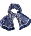 LEOPARD BLUE-VIOLET UNISEX MUFFLER