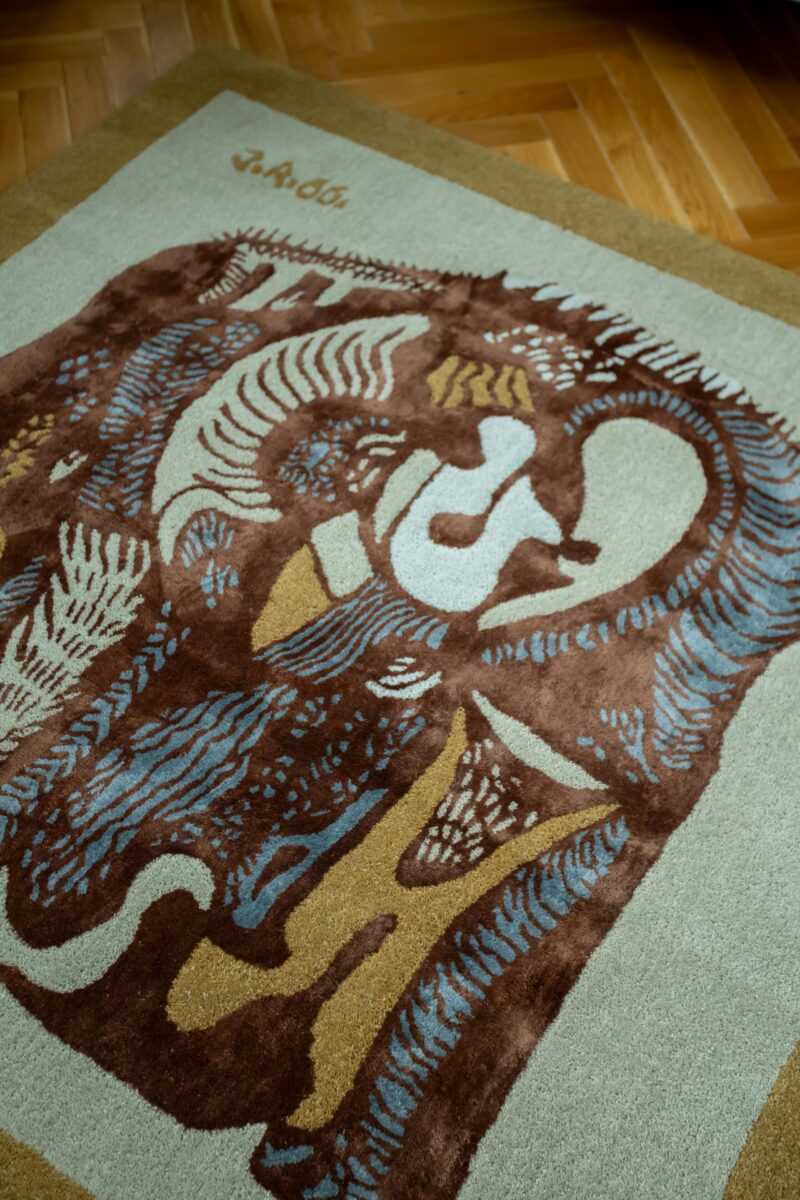 В НАЛИЧИИ: ARRAK "OBJECT" (1966) IN BEIGE-TERRACOTA HUES КОВЕР — изображение 5