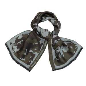 ARRAK "FIGHT OF CENTAURS" (1972) N BROWN-GREY WOOL MUFFLER