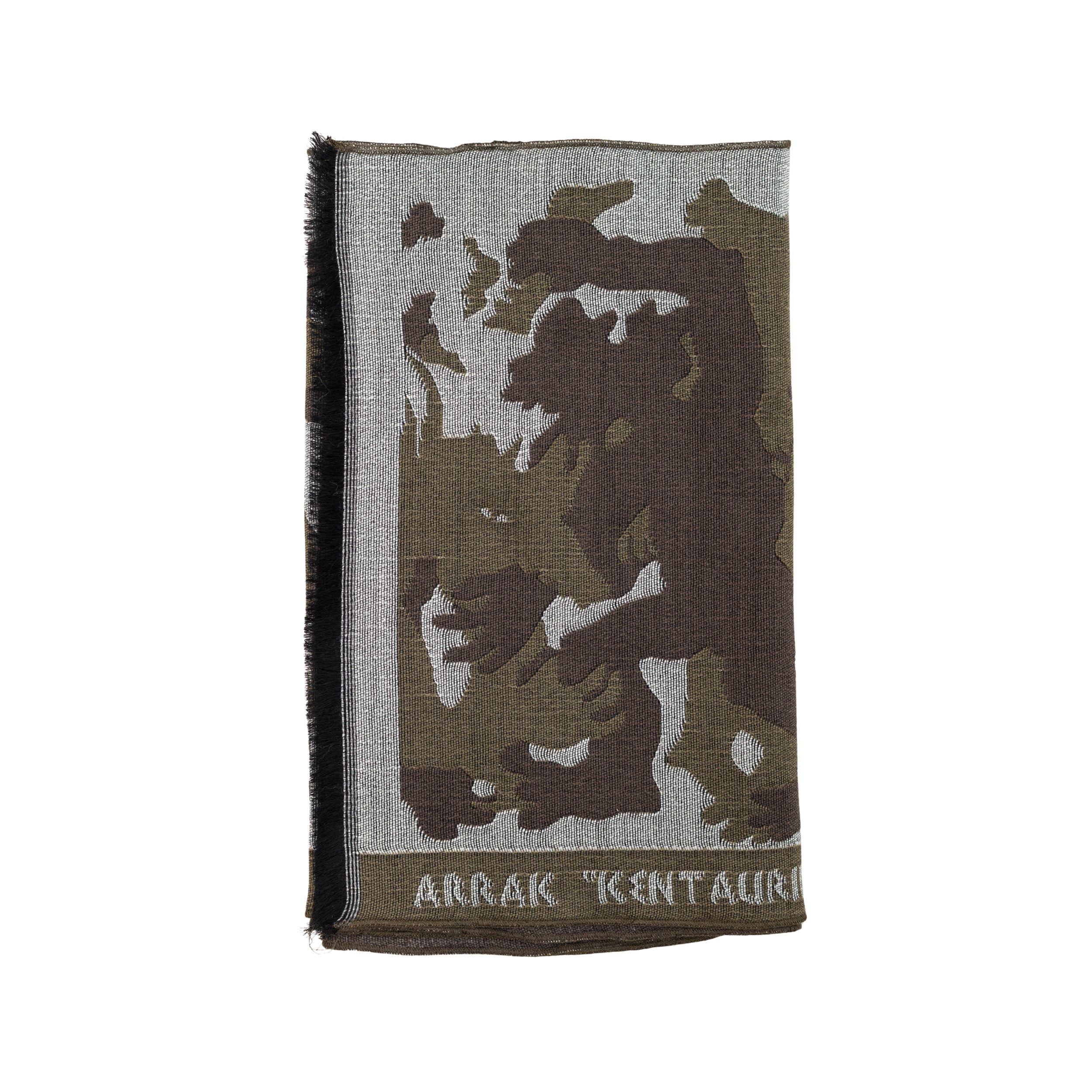 ARRAK "FIGHT OF CENTAURS" (1972) N BROWN-GREY WOOL MUFFLER - Image 2