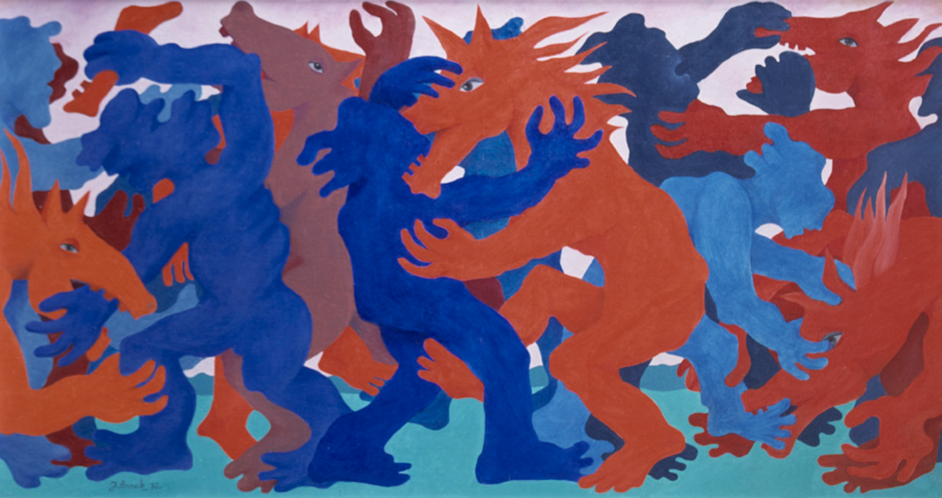 ARRAK "FIGHT OF CENTAURS" (1972) N MILITARY COLOURS WOOL MUFFLER - Image 5